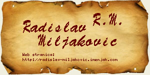 Radislav Miljaković vizit kartica